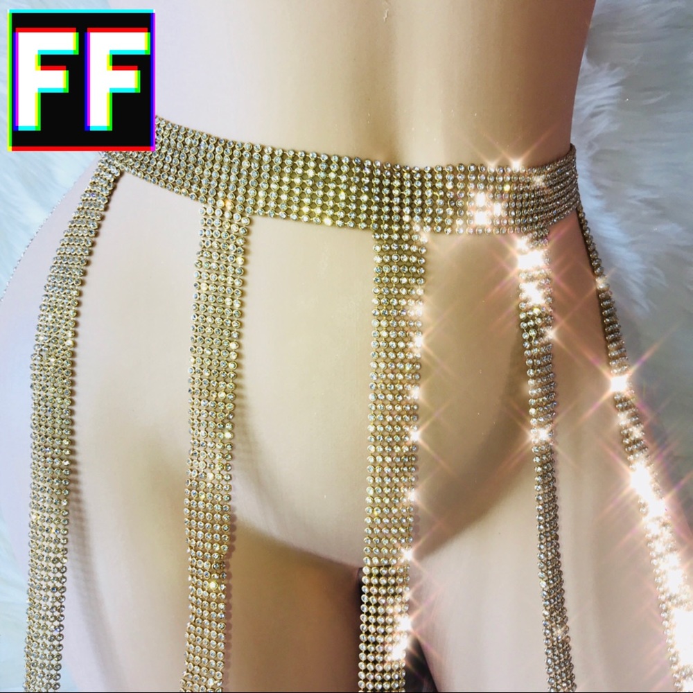 Crystal Rhinestone Tassel Skirt ✨ - Picture 6 of 8